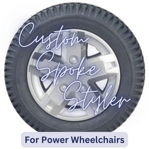 Custom Order Power Chair Spoke Stylers passen 14 &quot;x3&quot; Hinterräder mit 3 oder 5 Speichen. Diese Bezüge passen maßangefertigt für Ihren Elektrorollstuhl