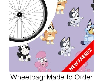 Wheelchair Bag, Wheel Organizer, Zipper Storage Pouch, Dog cartoon, Gift