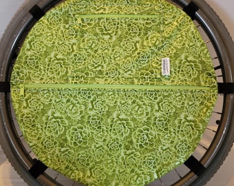 Wheelchair Bag, Wheel Organizer, Zipper Storage Pouch, Green succulents, Gift