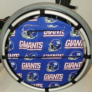 Wheelchair wheel bag, Pouch zipper pockets adds storage for manual wheels. Personalized Wheelbag Custom sizes available, Football Gift