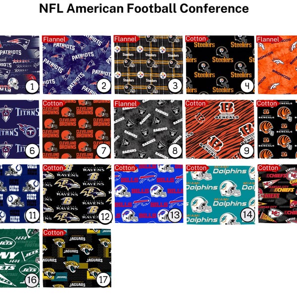 National Football League - fabric by the yard - Sports Fabric - Ideal for crafts and gifts