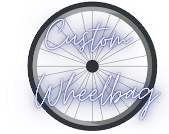 Custom Order Wheelchair Wheel Bag Pouch with zipper pocket storage, Velcro or elastic inside add-on, custom sizes and push rims available!