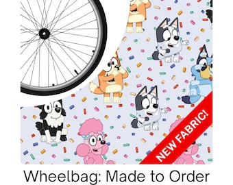 Wheelchair Bag, Wheel Organizer, Zipper Storage Pouch, Dog cartoon, Gift