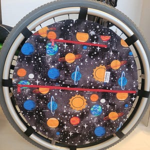 Wheelchair Bag, Wheel Organizer, Zipper Storage Pouch, Solar System Gift