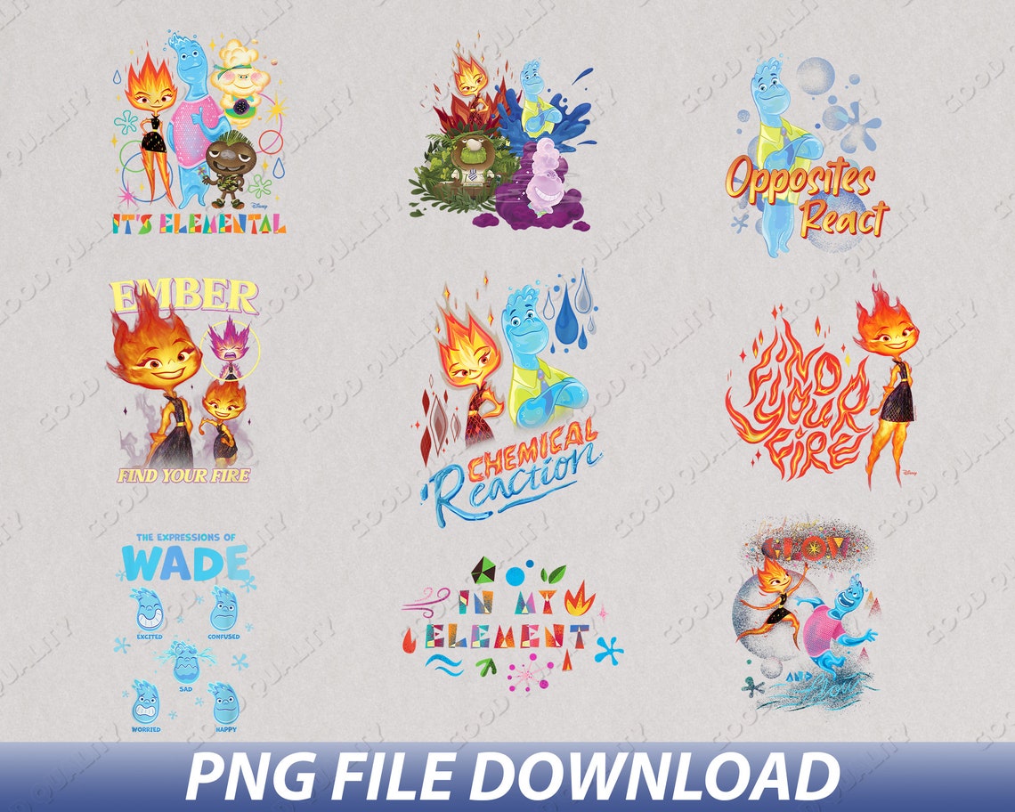 Elemental PNG Elemental SVG Bundle Elemental Clipart - Etsy