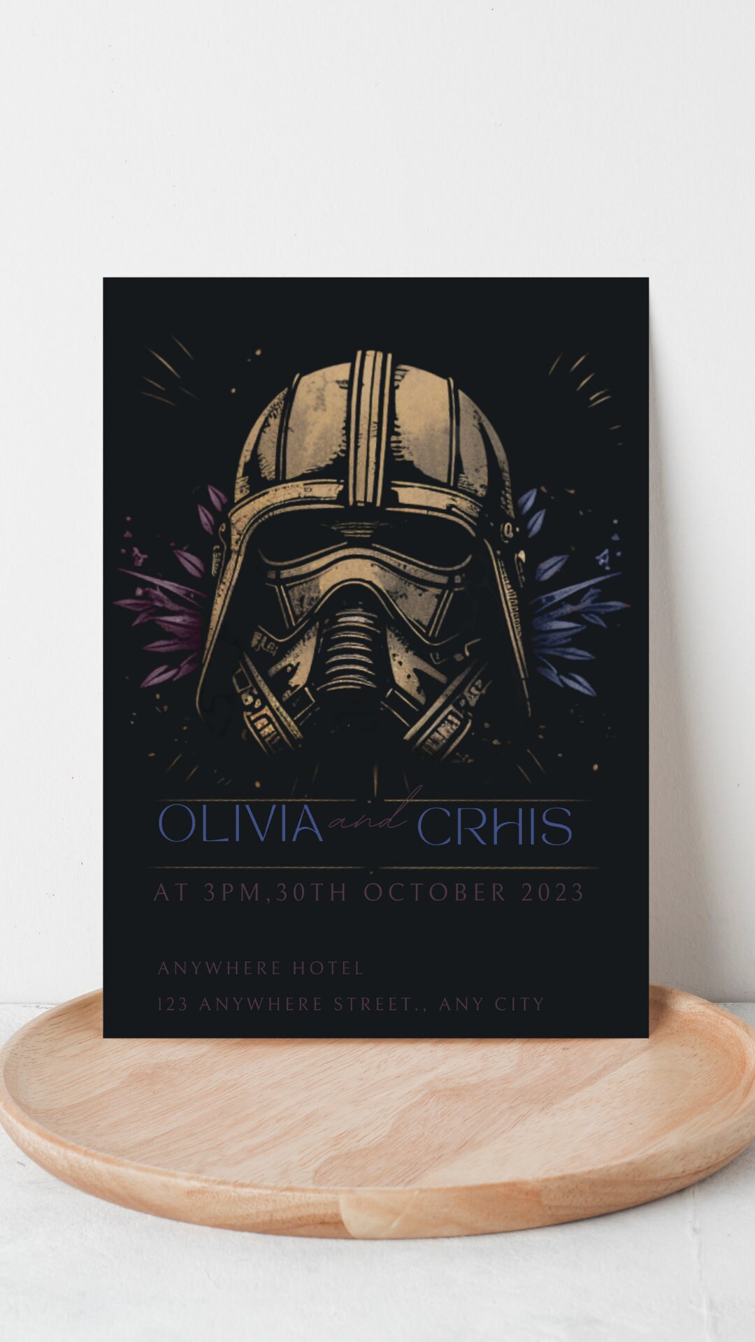 Star Wars Wedding Invitation & RSVP Template Simple Etsy