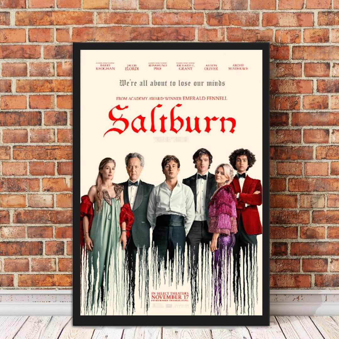 Saltburn Movie Poster 2023 Film, Saltburn Classic Movie Poster Print
