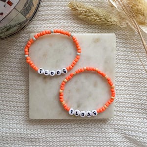 The Life of a Showgirl Perlenarmband inspiriert von Taylor Swift | Freundschaftsarmband orange | TLOAS Armband TS12