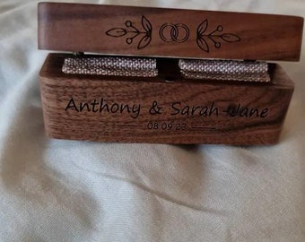 Wood Ring Box Holder, Wedding Ring Box