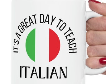 Italienischer Sprachlehrer Geschenk, Italienischer Lehrer Wertschätzung Kaffeetasse, Italienischer Lehrer Wertschätzung Geschenk, Schulende, Lehrer Tasse