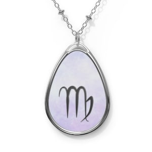 Virgo Silver Necklace, Virgo Pendant, Virgo Gifts, Zodiac Jewelry, Zodiac Necklace, Horoscope Necklace, Birthdate Gift, Zodiac Virgo