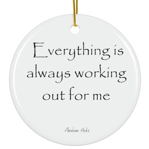 Law of Attraction Ornament, Manifestation Gift, Positive Affirmation, Car Charm, Inspirational Mindset Decor, Christmas Ornament image 1