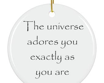 Law of Attraction Ornament, Self Love Gift, Manifestation Decor, Inspirational Car Charm, Positive Energy Christmas Ornament