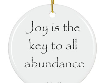 Law of Attraction Ornament, Abundance & Happiness Gift, Manifestation Car Charm, Inspirational Decor, Christmas Ornament