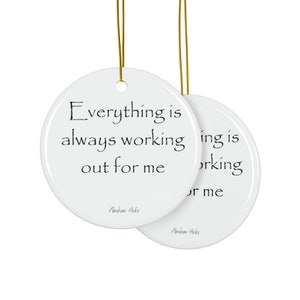 Law of Attraction Ornament, Manifestation Gift, Positive Affirmation, Car Charm, Inspirational Mindset Decor, Christmas Ornament image 3