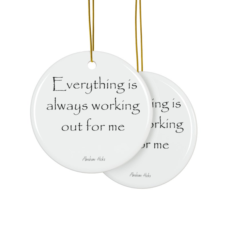 Law of Attraction Ornament, Manifestation Gift, Positive Affirmation, Car Charm, Inspirational Mindset Decor, Christmas Ornament image 3