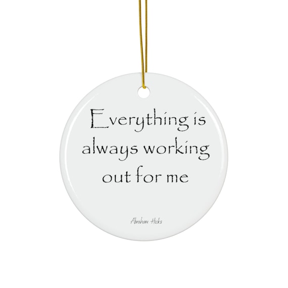Law of Attraction Ornament, Manifestation Gift, Positive Affirmation, Car Charm, Inspirational Mindset Decor, Christmas Ornament