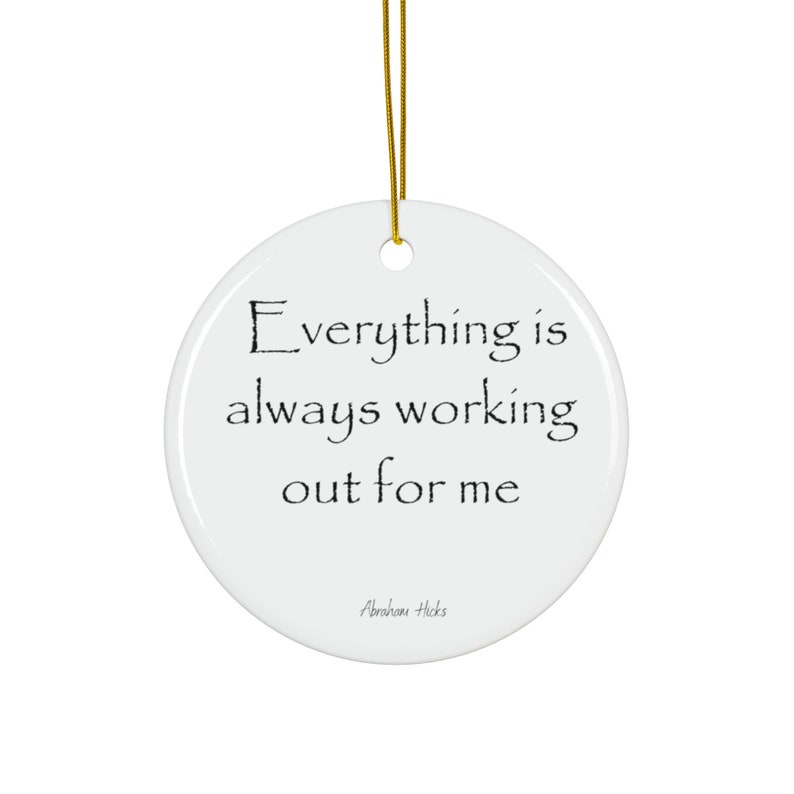 Law of Attraction Ornament, Manifestation Gift, Positive Affirmation, Car Charm, Inspirational Mindset Decor, Christmas Ornament image 1