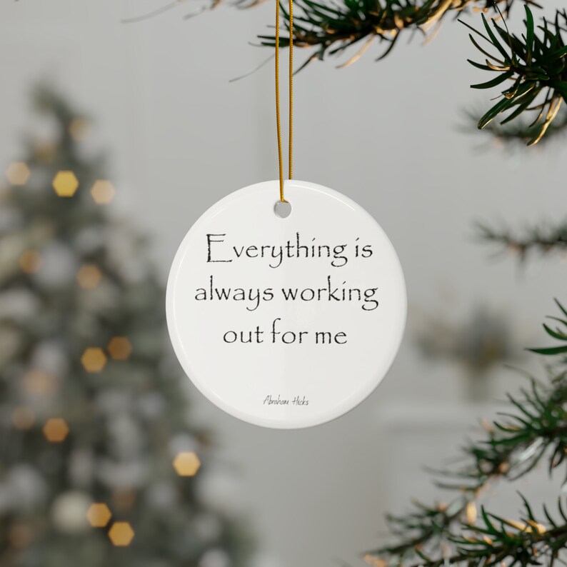 Law of Attraction Ornament, Manifestation Gift, Positive Affirmation, Car Charm, Inspirational Mindset Decor, Christmas Ornament image 4