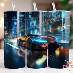 Racing Car Tumbler Wrap Super Car Gift For Men 20oz Skinny Tumbler Sublimation Design Straight And Tapered Tumbler Wrap Digital Download PNG