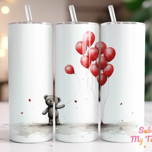 Teddy Bear Tumbler Wrap Teddy Kids Tumbler PNG 20oz Skinny Tumbler Sublimation Design Straight And Tapered Tumbler Wrap Digital Download PNG