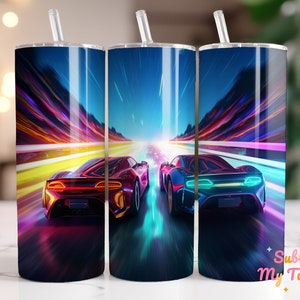 Racing Car Tumbler Wrap Speed Race Sports Car 20oz Skinny Tumbler Sublimation Design Straight And Tapered Tumbler Wrap Digital Download PNG