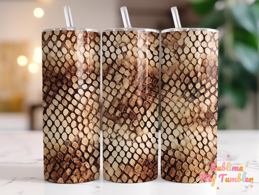 Python Snakeskin Tumbler Wrap Snake Pattern 20oz Skinny Tumbler ...
