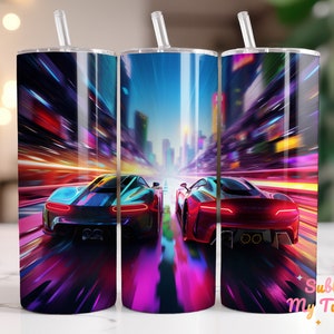 Race Car Tumbler Wrap Supercar Sport Car Racer 20oz Skinny Tumbler Sublimation Design Straight And Tapered Tumbler Wrap Digital Download PNG