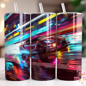 Racing Car Tumbler Wrap For Men Sports Car PNG 20oz Skinny Tumbler Sublimation Design Straight And Tapered Tumbler Wrap Digital Download PNG