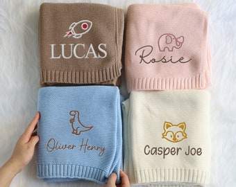 Coperta per bambini personalizzata, coperta per bambini ricamata personalizzata, regalo per la doccia per neomamme, coperta per passeggino, regalo per neonati