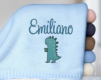 Personalized Baby Blanket, Dinosaur Baby Blanket, Custom Baby Blanket, Dinosaur Blanket Baby, Personalized Baby Gift, Newborn Gift