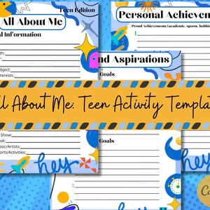 All About Me Printable Template Editable Template Get to Know You My Favorite Things Personal Information Classroom Activities