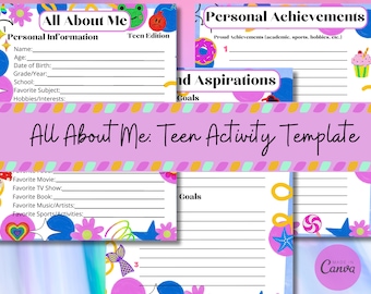 All About Me Printable Template Editable Template Get to Know You My Favorite Things Personal Information Classroom Activities