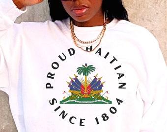 Haitian Clothing, Haitian Coat of Arms Flag Map Shirt, Haiti T-Shirt, Proud Haitian Shirt, Haiti Hoodie, Haiti Sweatshirt, Gift for Haitian