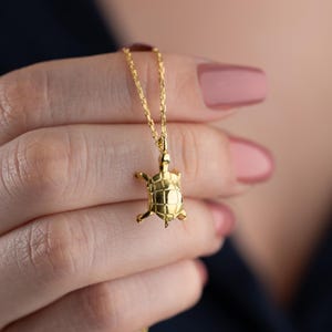 925 Sterling Silver Turtle Necklace, Dainty Caretta Charm, Sea Turtle Pendant, Minimalist Turtle Necklace, Animal Necklace, Sea Lover Gift