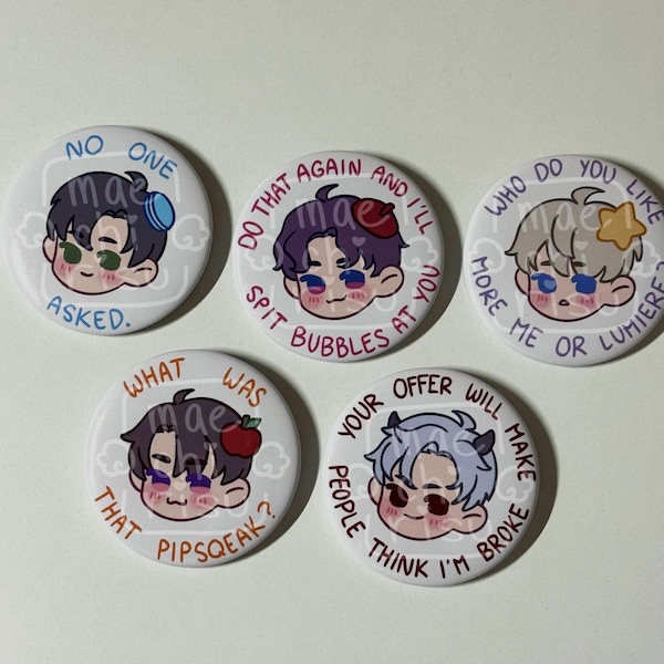 love and deepspace silly buttons ( NOT RESTOCKING )