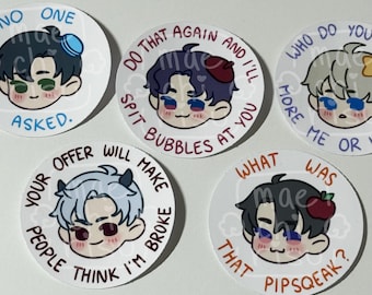 love and deepspace circle stickers