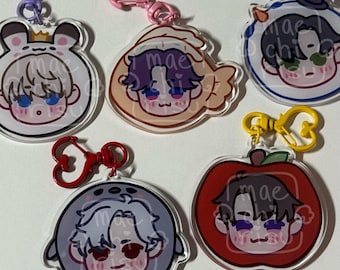 love and deepspace mascot keychains