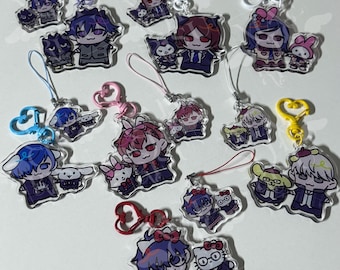 cute persona protagonist keychains phone charms