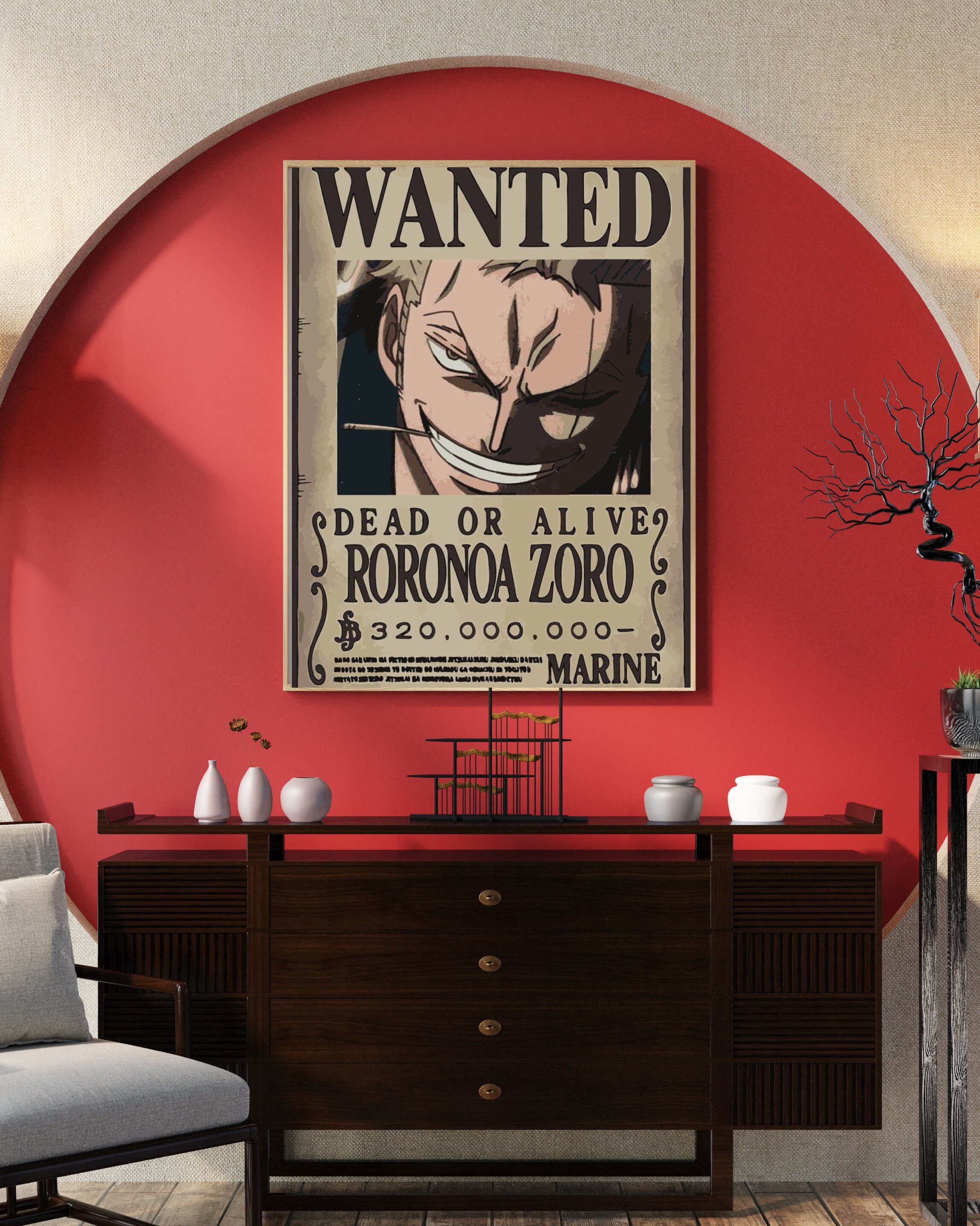 Bharat Udyog One Piece Poster - Wanted Set Of 10 Wall Sticker 300