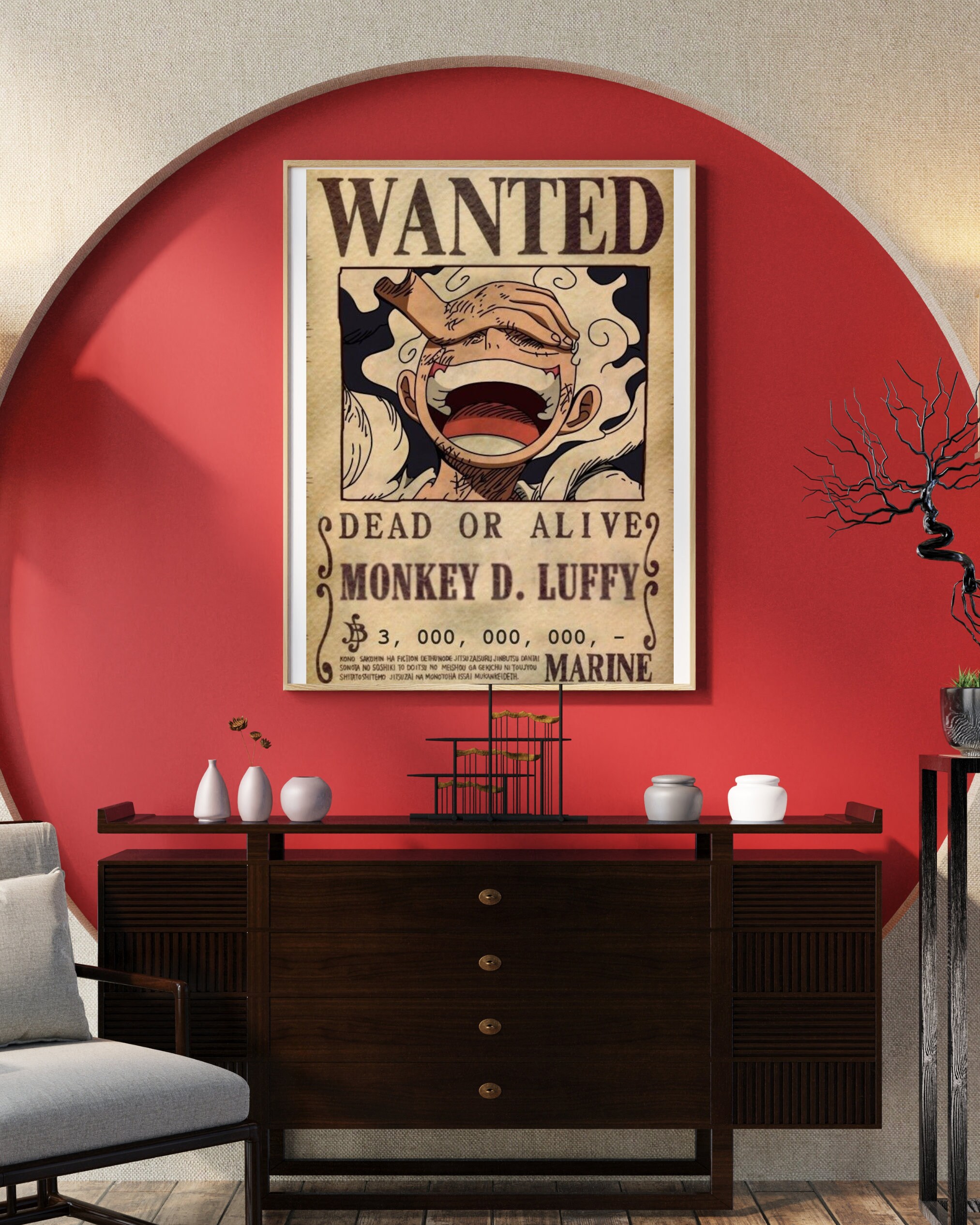 MONKEY D DRAGON WANTED anime manga cosplay poster interior design