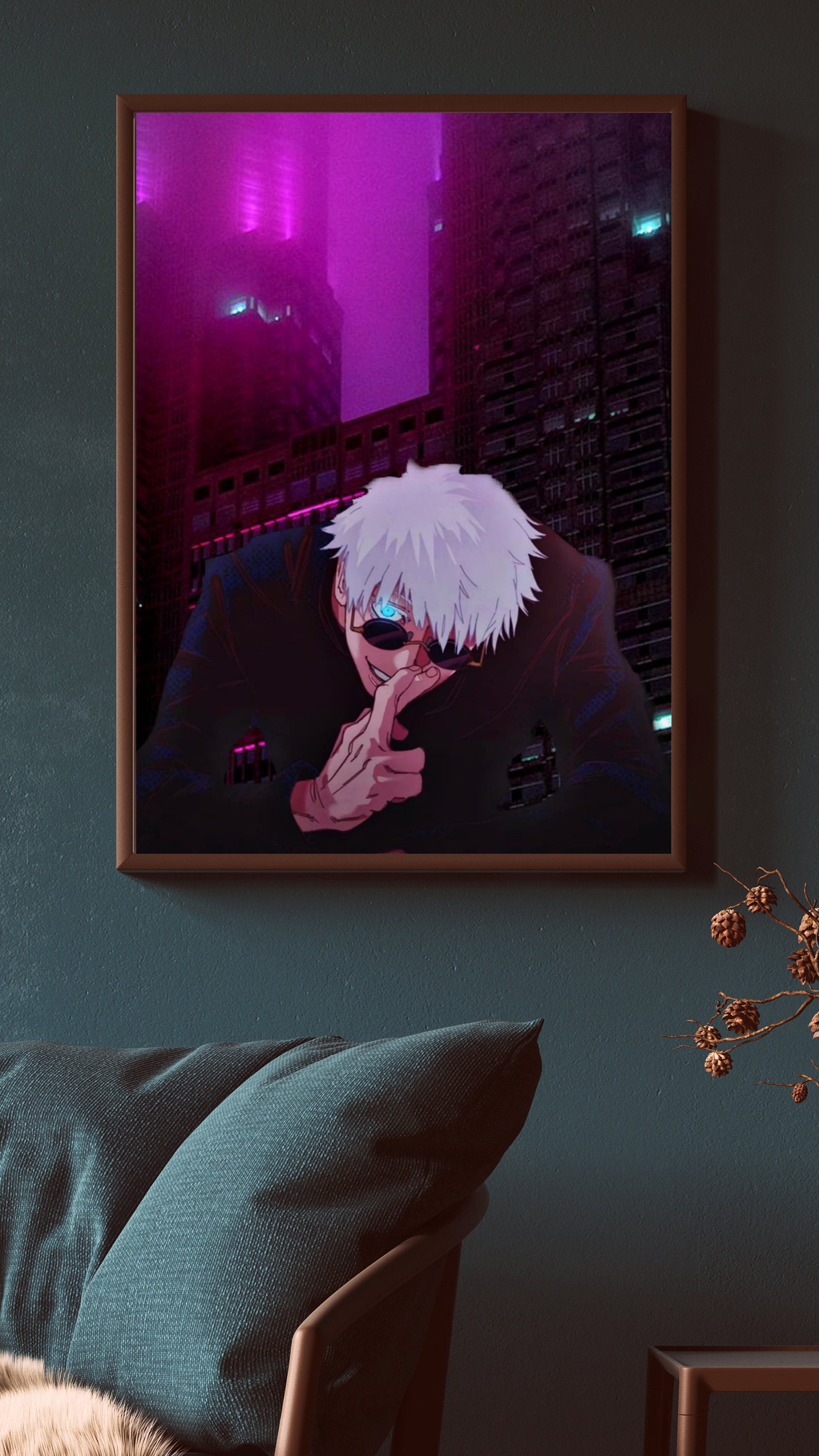Satoru Gojo Jujutsu Kaisen Anime Wall Art Anime Room Decor Manga Poster