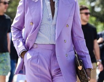 Men Lavender Suit For Reception Wear, Party Wear Dinner Jacket, Bespoke Suit For Men, Wedding Suit For Men, wedding suite for men