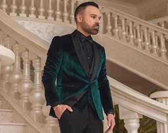 Men Suits Bottle Green 2 Piece Slim Fit Formal Fashion Wedding Suit Party Wear Dinner Suit Bespoke For Men, Prom Dress For Men