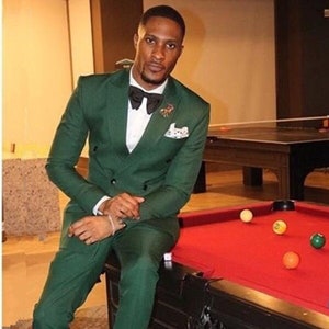 Men 2 Piece Double Breasted Green Suit For Wedding, Dinner Suit For Men, Summer Suit Dinner Jacket For Men, Prom Suit For Men