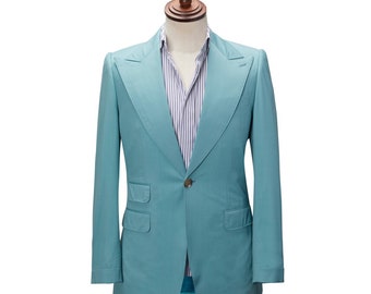 Suits For Men Sea Green, Men Suits 2 piece, Slim fit Suits, One Button Suits, Tuxedo Suits, Dinner Suits, Wedding Groom suits ( Suit+ Pant)