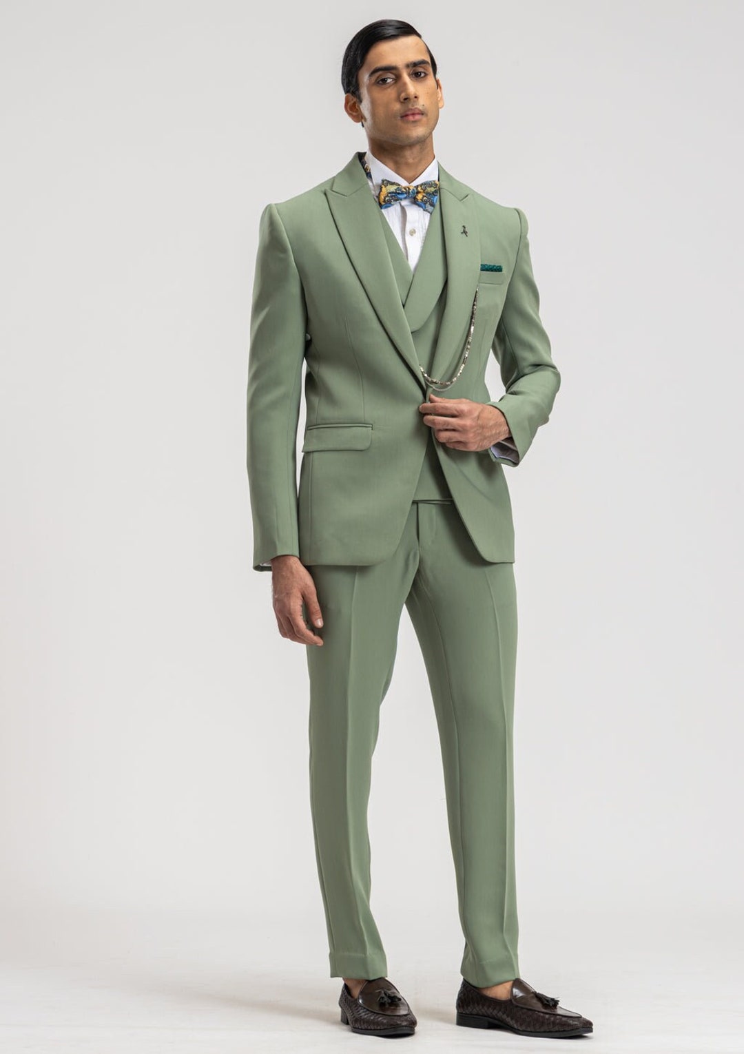 Pistachio Green Suits for Men, Men Suits 3 Piece, Slim Fit Suits, One