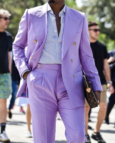Men's Lavender ~ Lilact  Shawl Suit Vested 3 Pieces main image 1