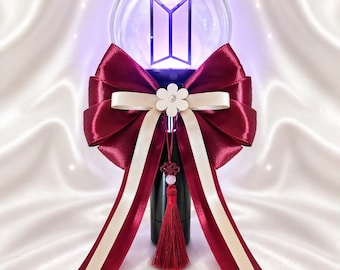 K-pop Lightstick Bow Accessory: Customizable Ribbon with a Korean Tassel
