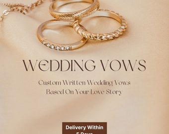 Custom Wedding Vow Writing Service (Within 5 days)